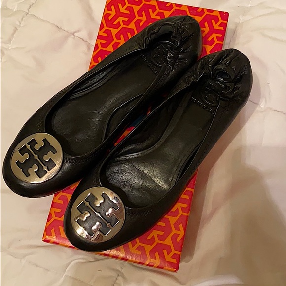 Tory Burch Classic Reva Ballet Flat Sz 8 - Picture 1 of 5